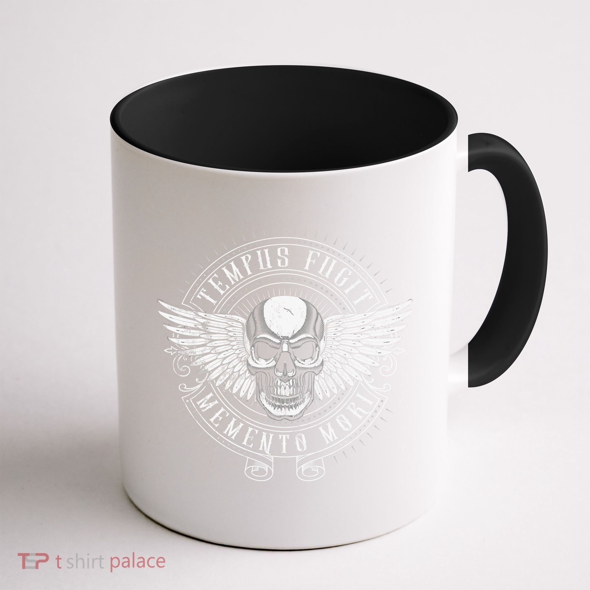 Tempus Fugit Memento Mori Latin Phrase Coffee Mug