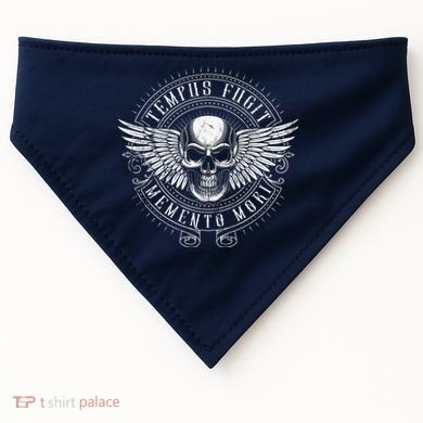 Tempus Fugit Memento Mori Latin Phrase USA-Made Doggie Bandana