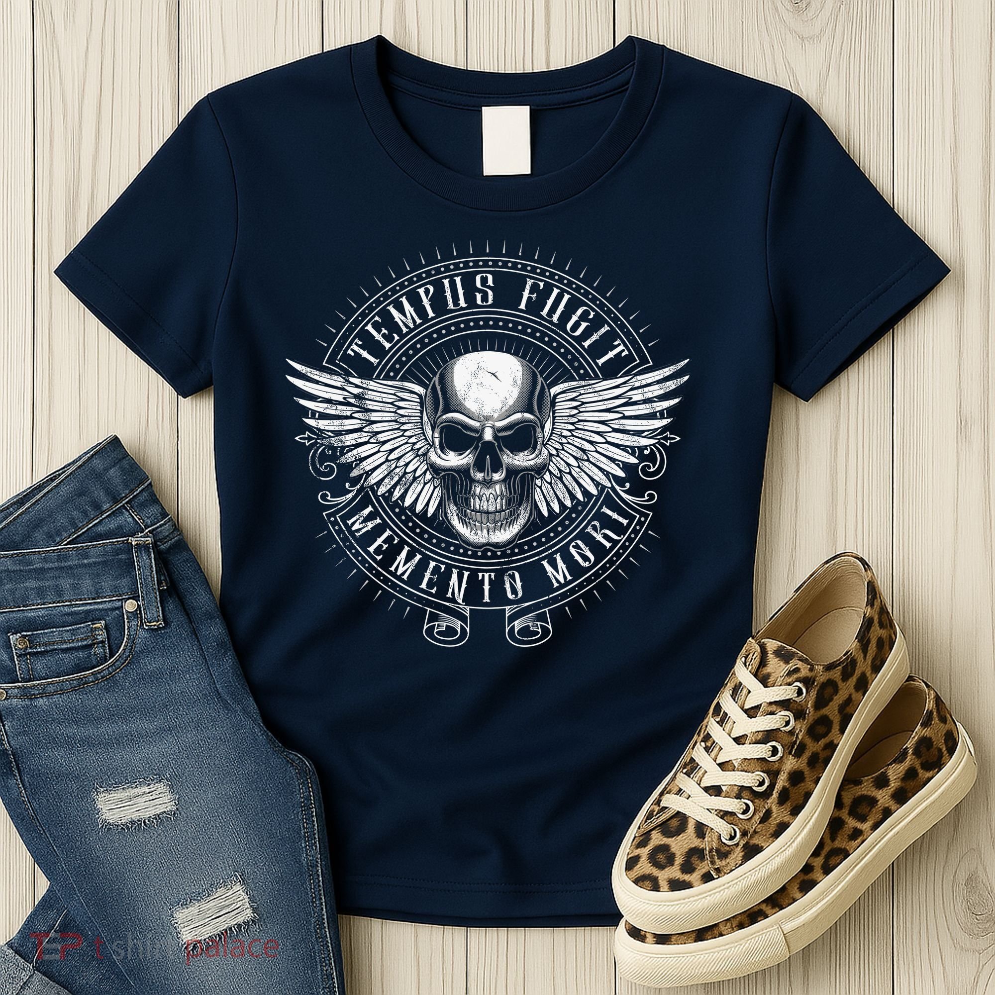 Tempus Fugit Memento Mori Latin Phrase Women's T-Shirt