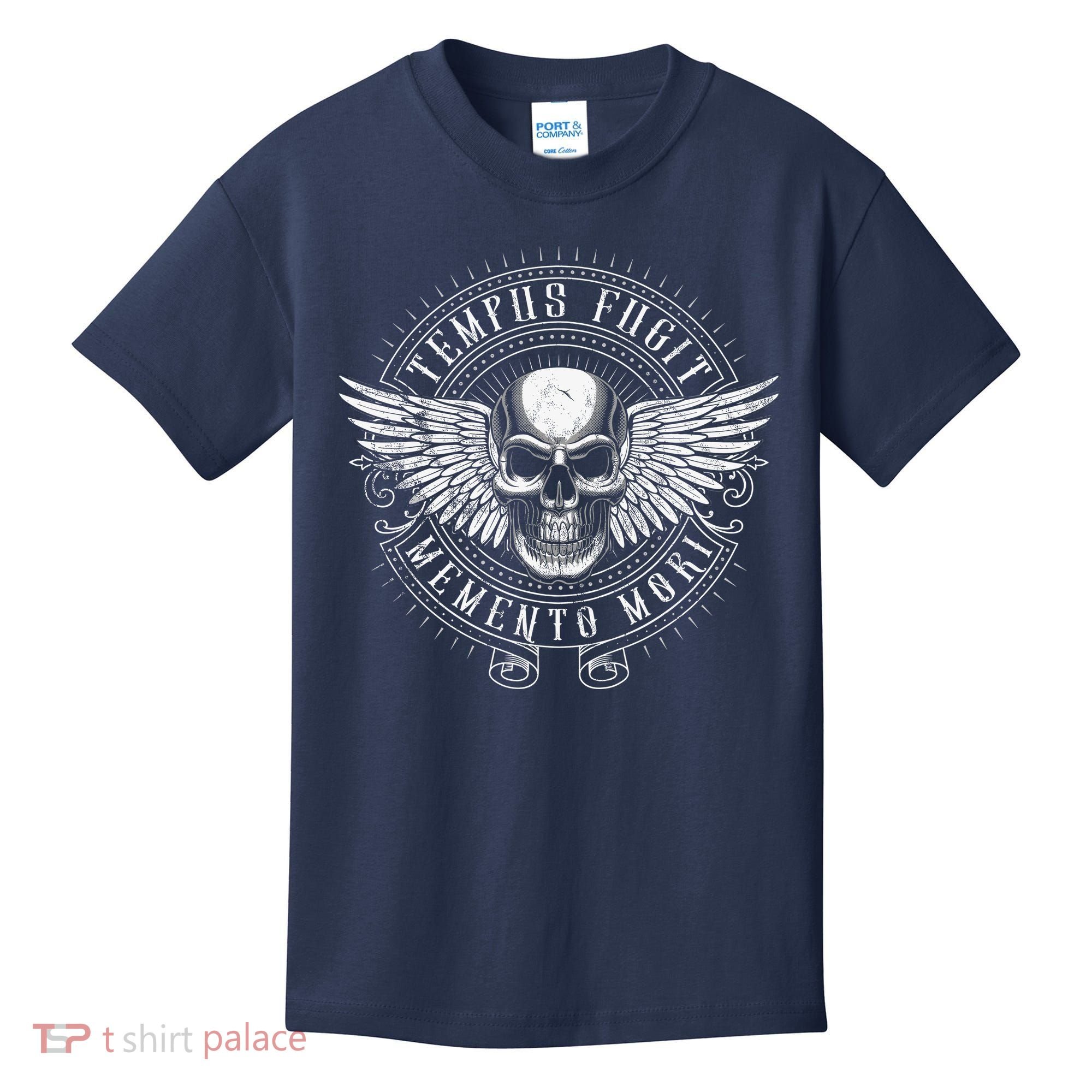 Tempus Fugit Memento Mori Latin Phrase Kids T-Shirt