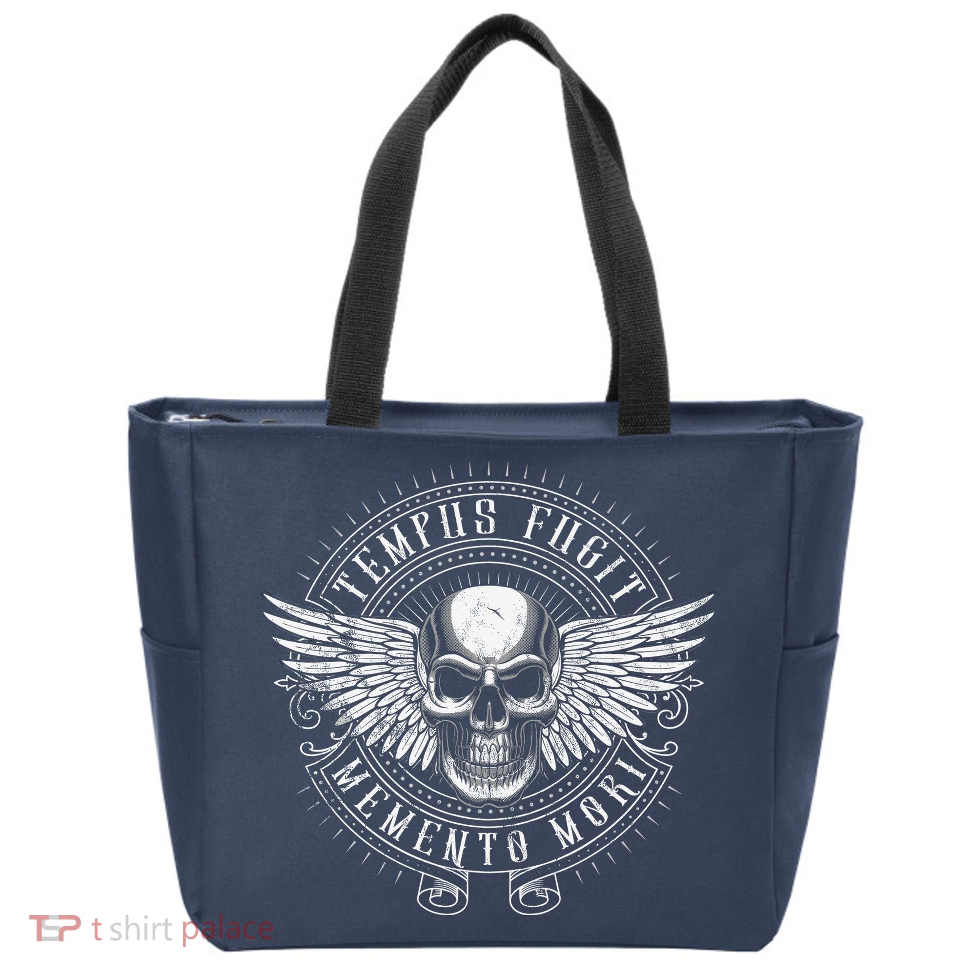 Tempus Fugit Memento Mori Latin Phrase Tote Bag