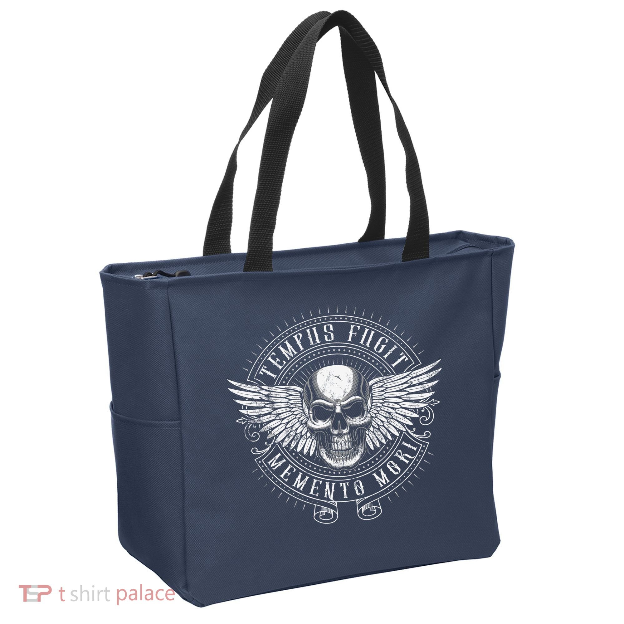 Tempus Fugit Memento Mori Latin Phrase Tote Bag