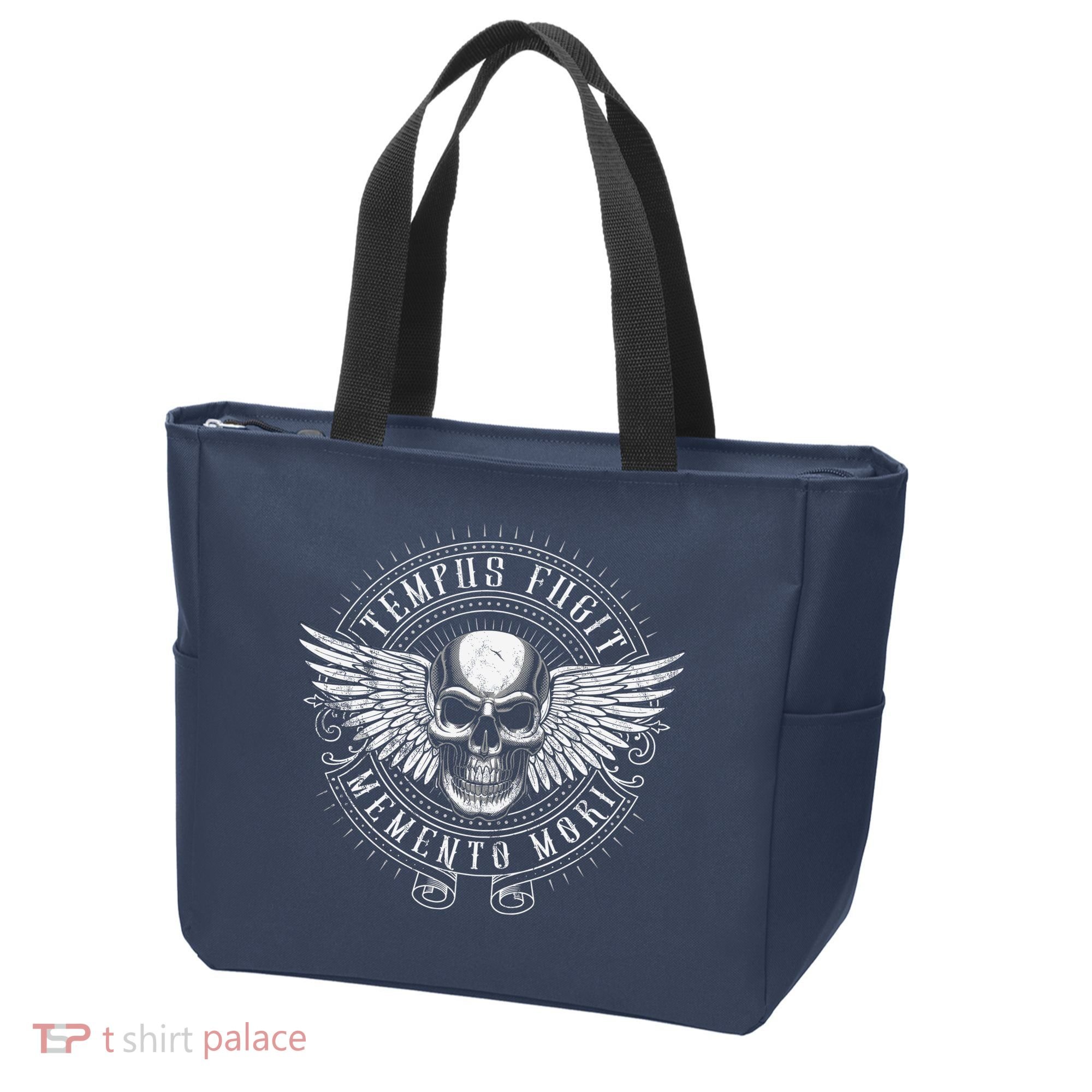 Tempus Fugit Memento Mori Latin Phrase Tote Bag