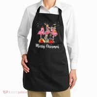 Three Flamingos Merry Christmas Apron thumb 2