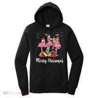 Three Flamingos Merry Christmas Women's Hoodie thumb 0