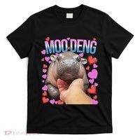 The Famous Moo Deng Pygmy Baby Hippo Moo Deng Cute Moodeng T-Shirt thumb 0