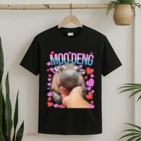 The Famous Moo Deng Pygmy Baby Hippo Moo Deng Cute Moodeng T-Shirt thumb 2