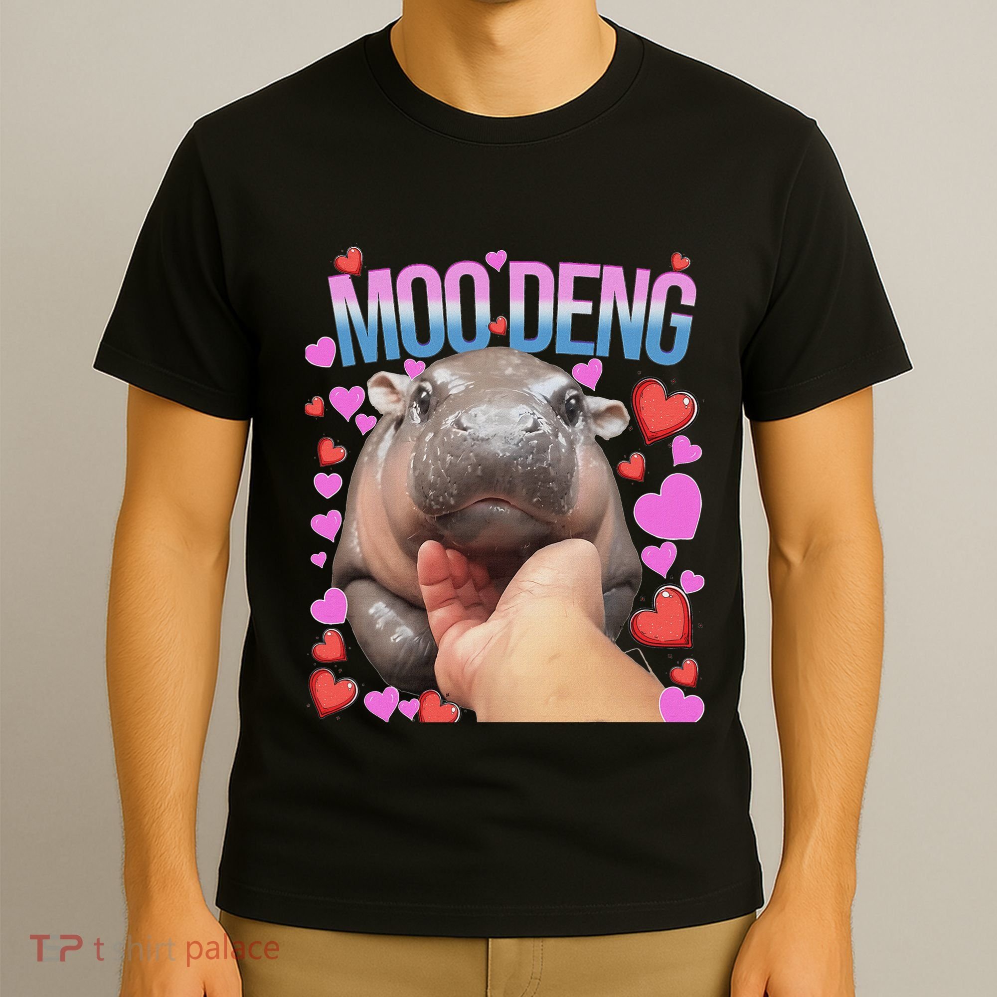 The Famous Moo Deng Pygmy Baby Hippo Moo Deng Cute Moodeng T-Shirt