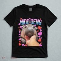 The Famous Moo Deng Pygmy Baby Hippo Moo Deng Cute Moodeng T-Shirt thumb 5