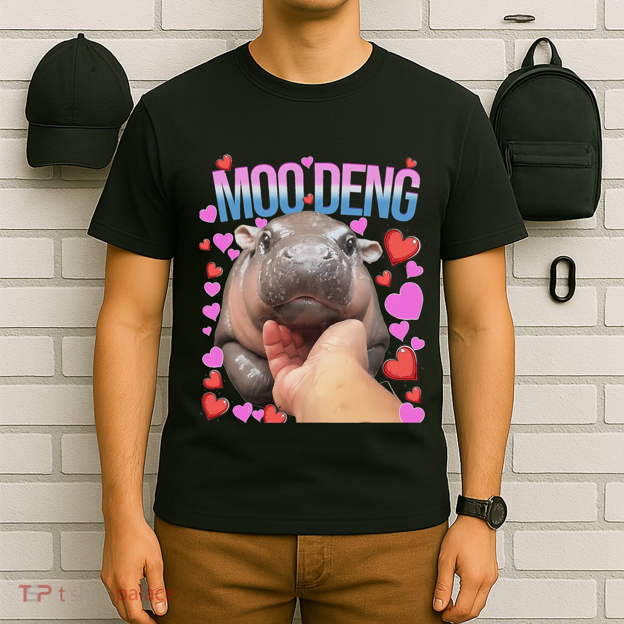 The Famous Moo Deng Pygmy Baby Hippo Moo Deng Cute Moodeng T-Shirt