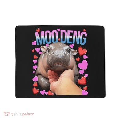 The Famous Moo Deng Pygmy Baby Hippo Moo Deng Cute Moodeng Mousepad