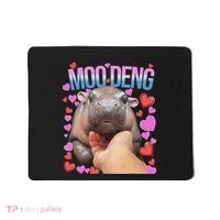 The Famous Moo Deng Pygmy Baby Hippo Moo Deng Cute Moodeng Mousepad thumb 0