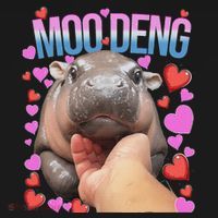 The Famous Moo Deng Pygmy Baby Hippo Moo Deng Cute Moodeng Ornament thumb 1