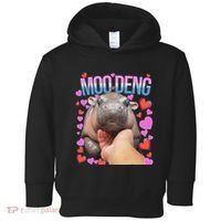 The Famous Moo Deng Pygmy Baby Hippo Moo Deng Cute Moodeng Toddler Hoodie thumb 0