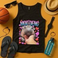 The Famous Moo Deng Pygmy Baby Hippo Moo Deng Cute Moodeng Tank Top thumb 4