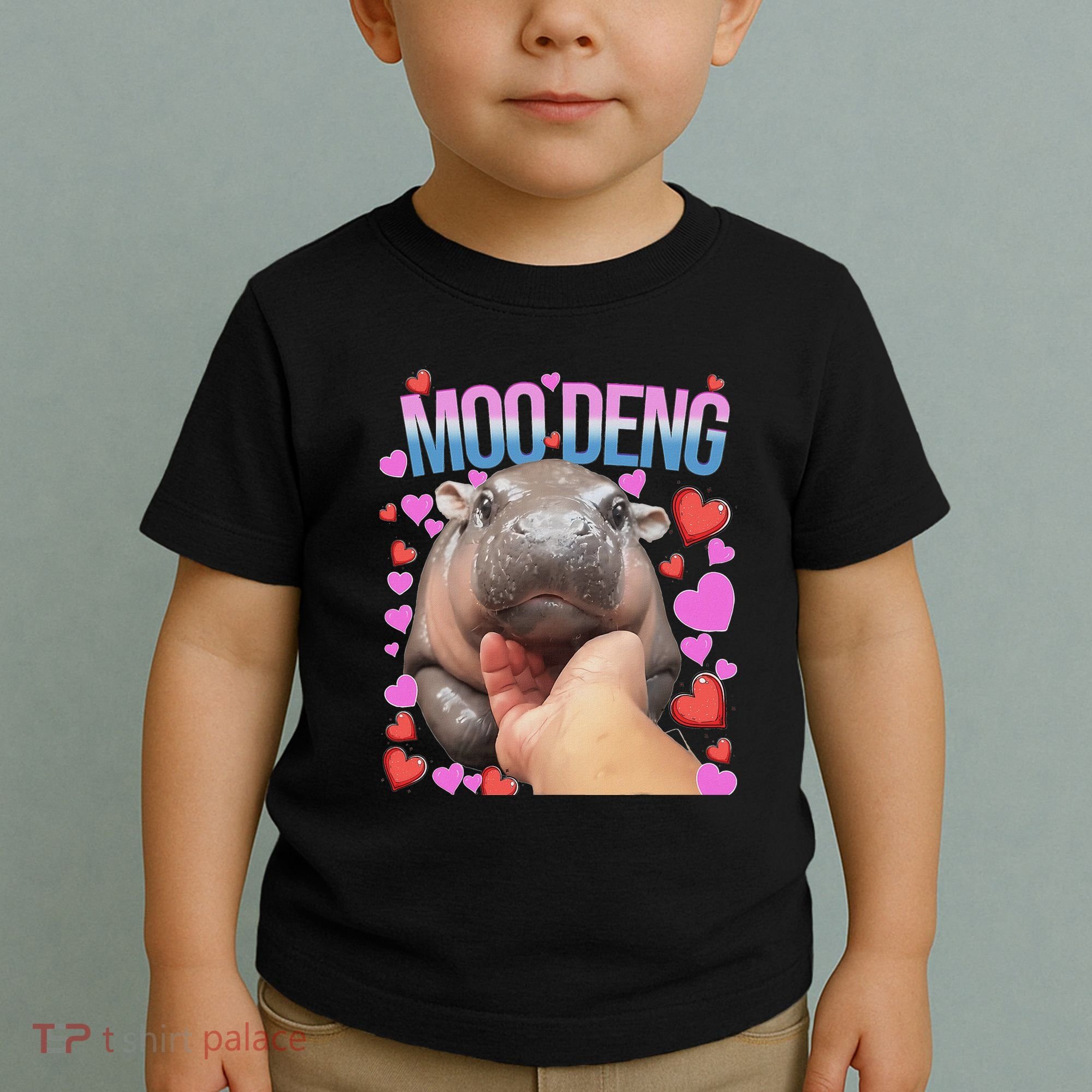 The Famous Moo Deng Pygmy Baby Hippo Moo Deng Cute Moodeng Toddler T-Shirt