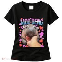 The Famous Moo Deng Pygmy Baby Hippo Moo Deng Cute Moodeng Women's T-Shirt thumb 0