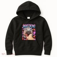 The Famous Moo Deng Pygmy Baby Hippo Moo Deng Cute Moodeng Kids Hoodie thumb 0
