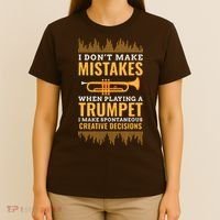 Trumpet Funny Musician Band Player Trumpeter Gift T-Shirt thumb 4
