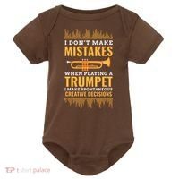 Trumpet Funny Musician Band Player Trumpeter Gift Baby Bodysuit thumb 0