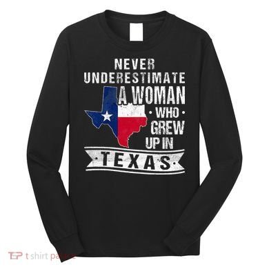 Texas Flag Map Vintage Texas Long Sleeve Shirt