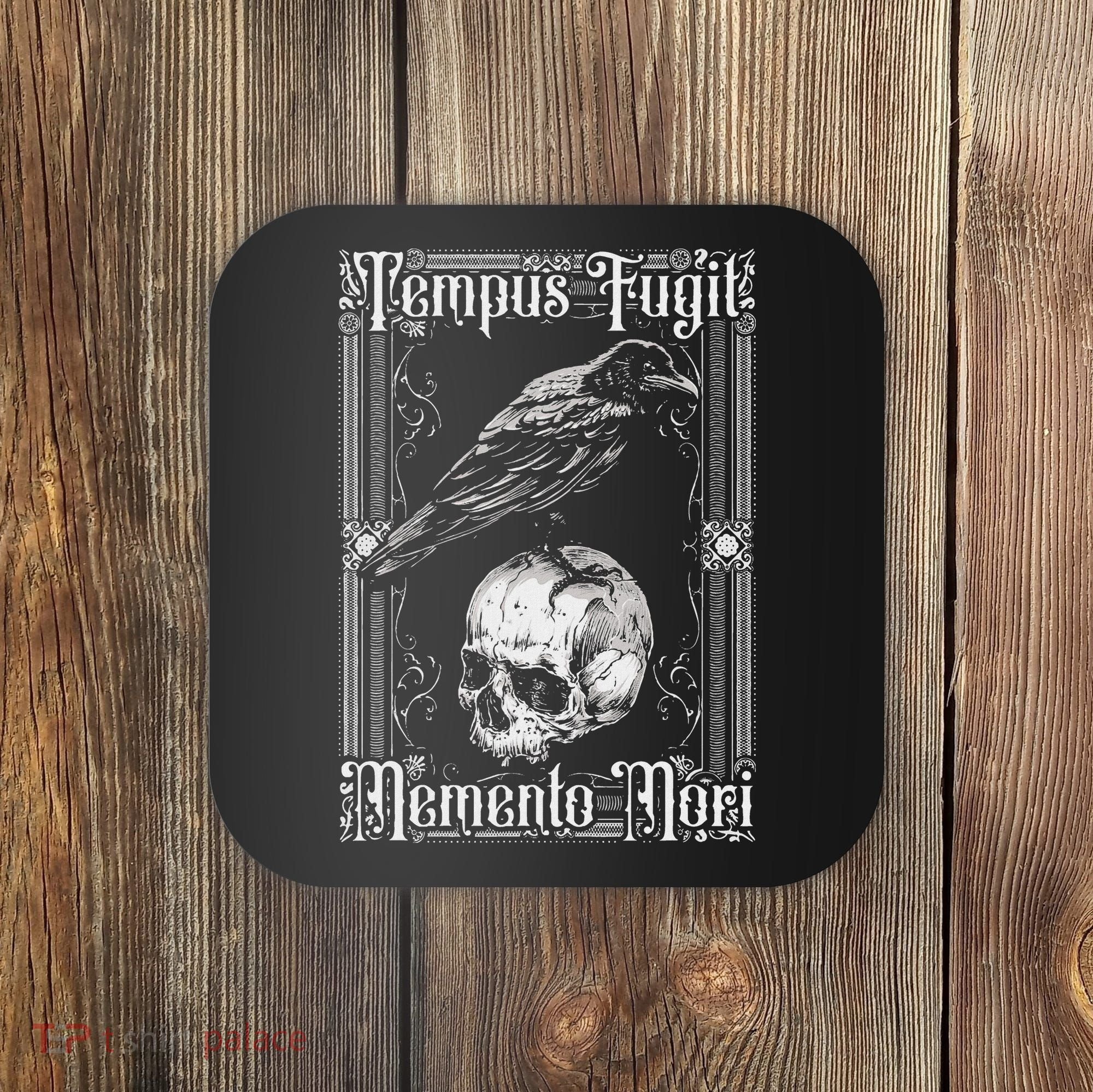 Tempus Fugit Memento Mori Latin Saying Coaster