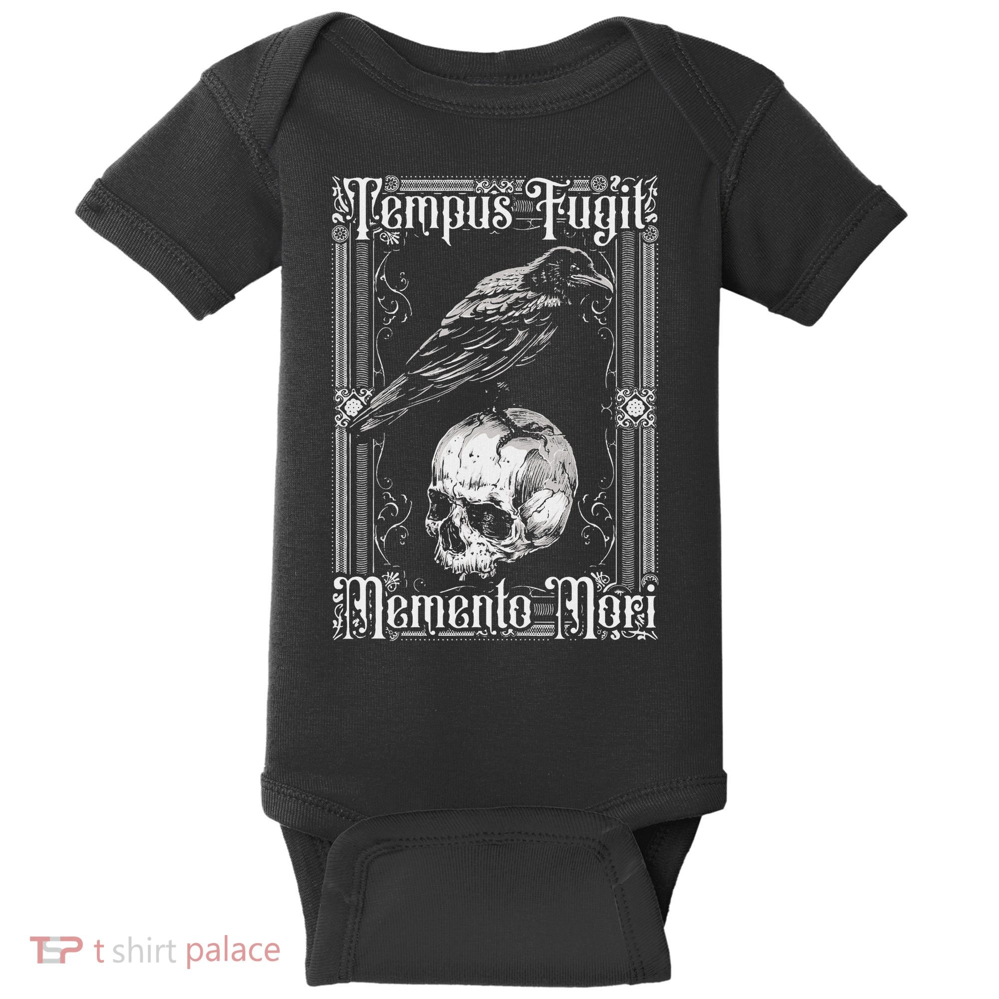 Tempus Fugit Memento Mori Latin Saying Baby Bodysuit