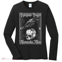 Tempus Fugit Memento Mori Latin Saying Women's Long Sleeve Shirt thumb 0
