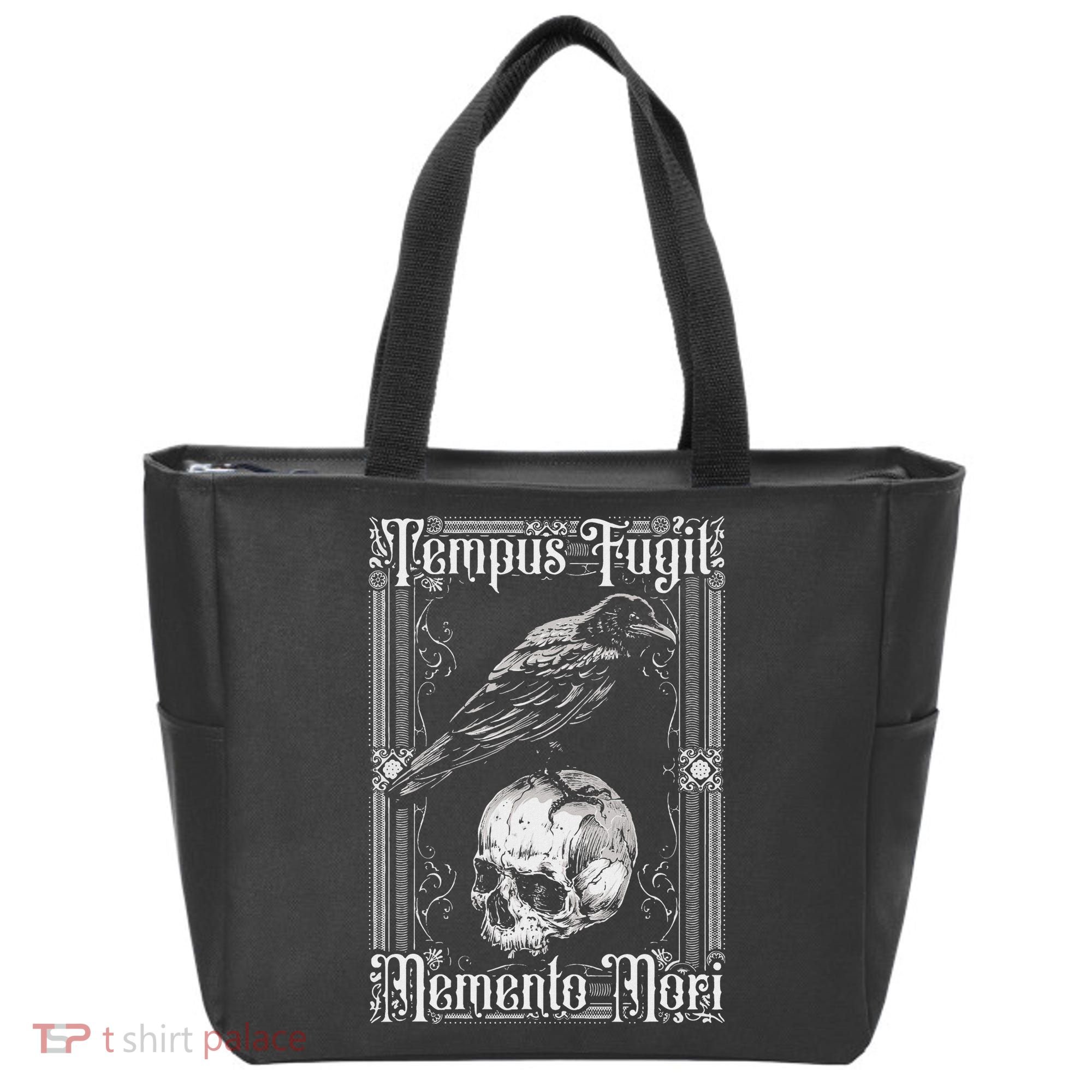 Tempus Fugit Memento Mori Latin Saying Tote Bag