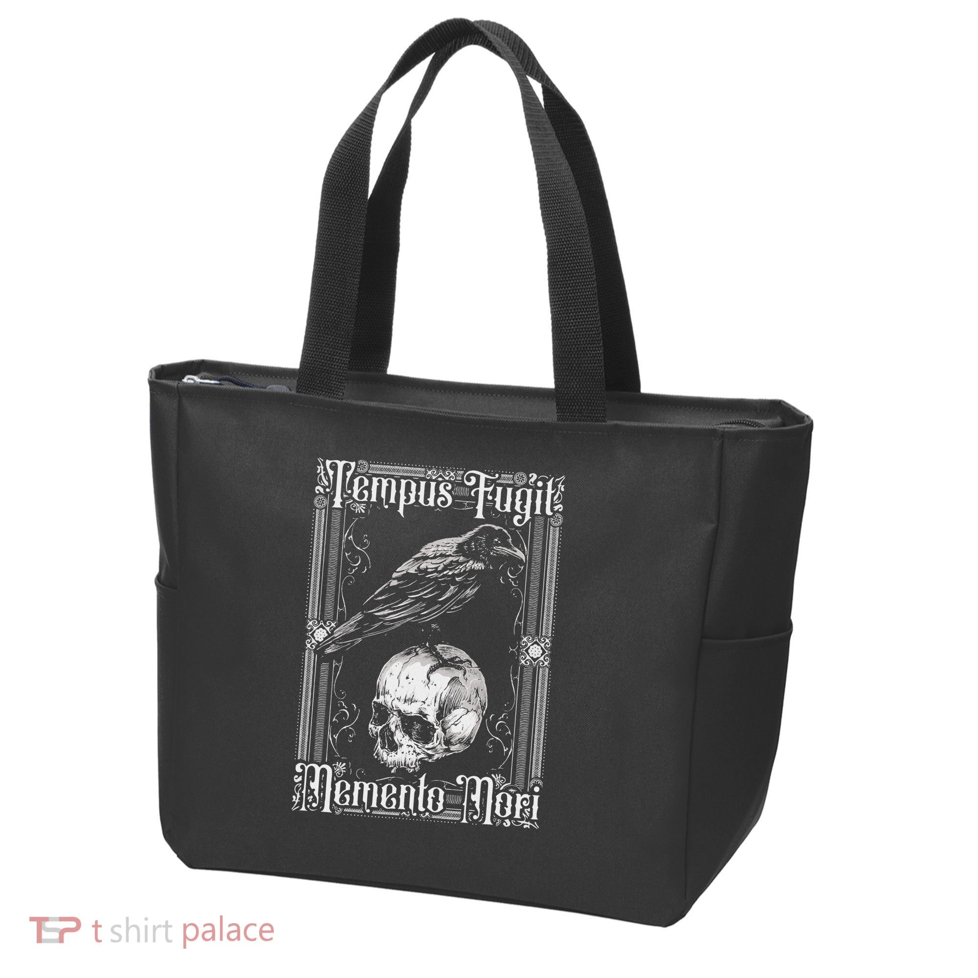 Tempus Fugit Memento Mori Latin Saying Tote Bag