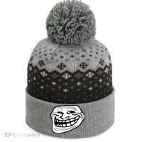 Troll Face Meme Funny Dank Meme Troll Face The Baniff Cuffed Pom Beanie thumb 0