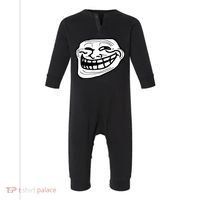 Troll Face Meme Funny Dank Meme Troll Face Infant Fleece One Piece thumb 0