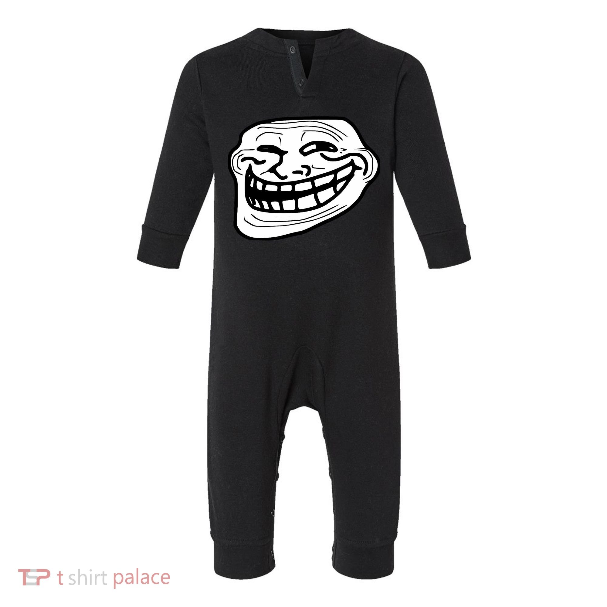 Troll Face Meme Funny Dank Meme Troll Face Infant Fleece One Piece