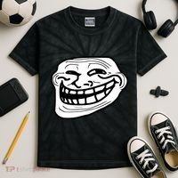 Troll Face Meme Funny Dank Meme Troll Face Kids Tie-Dye T-Shirt thumb 2