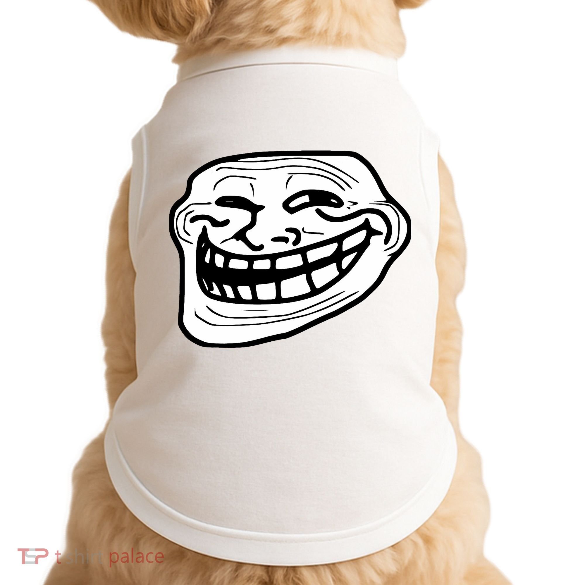 Troll Face Meme Funny Dank Meme Troll Face Doggie Tank