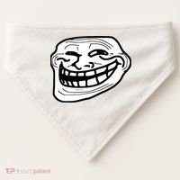 Troll Face Meme Funny Dank Meme Troll Face USA-Made Doggie Bandana thumb 0