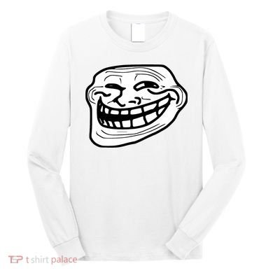 Troll Face Meme Funny Dank Meme Troll Face Long Sleeve Shirt