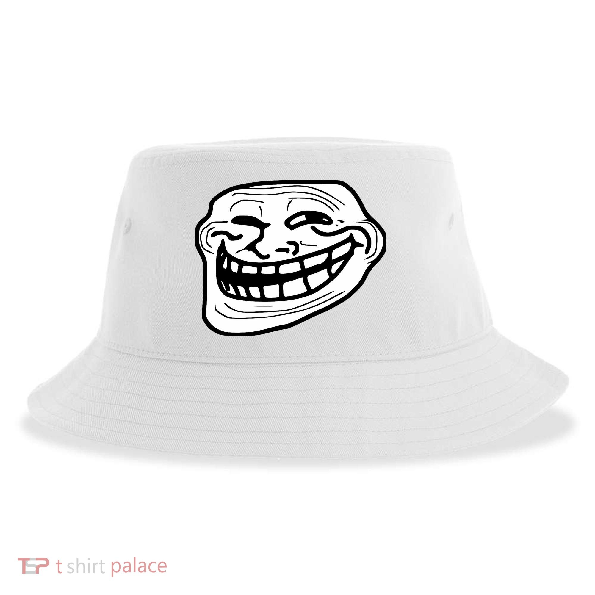 Troll Face Meme Funny Dank Meme Troll Face Sustainable Bucket Hat
