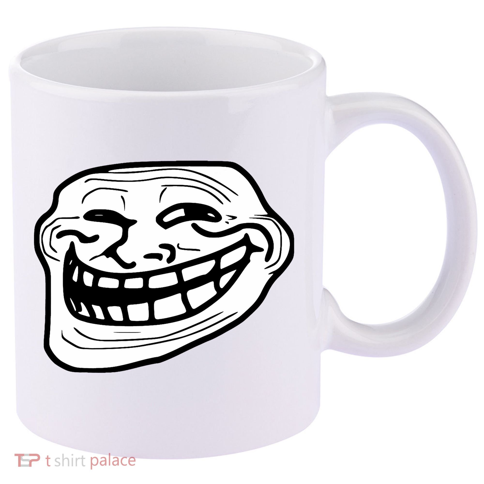 Troll Face Meme Funny Dank Meme Troll Face 11oz C Handle Ceramic Mug