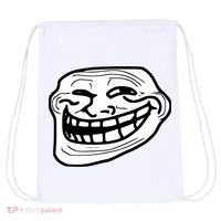 Troll Face Meme Funny Dank Meme Troll Face Drawstring Bag thumb 0