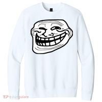 Troll Face Meme Funny Dank Meme Troll Face V.I.T. Fleece Crew Sweatshirt thumb 0