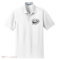 Troll Face Meme Funny Dank Meme Troll Face Dry Zone Grid Polo thumb 0