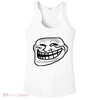 Troll Face Meme Funny Dank Meme Troll Face Ladies PosiCharge Competitor Racerback Tank thumb 0