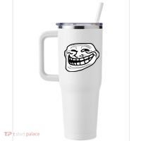 Troll Face Meme Funny Dank Meme Troll Face 40oz Vacuum Insulated Stainless Steel Travel Tumbler thumb 2