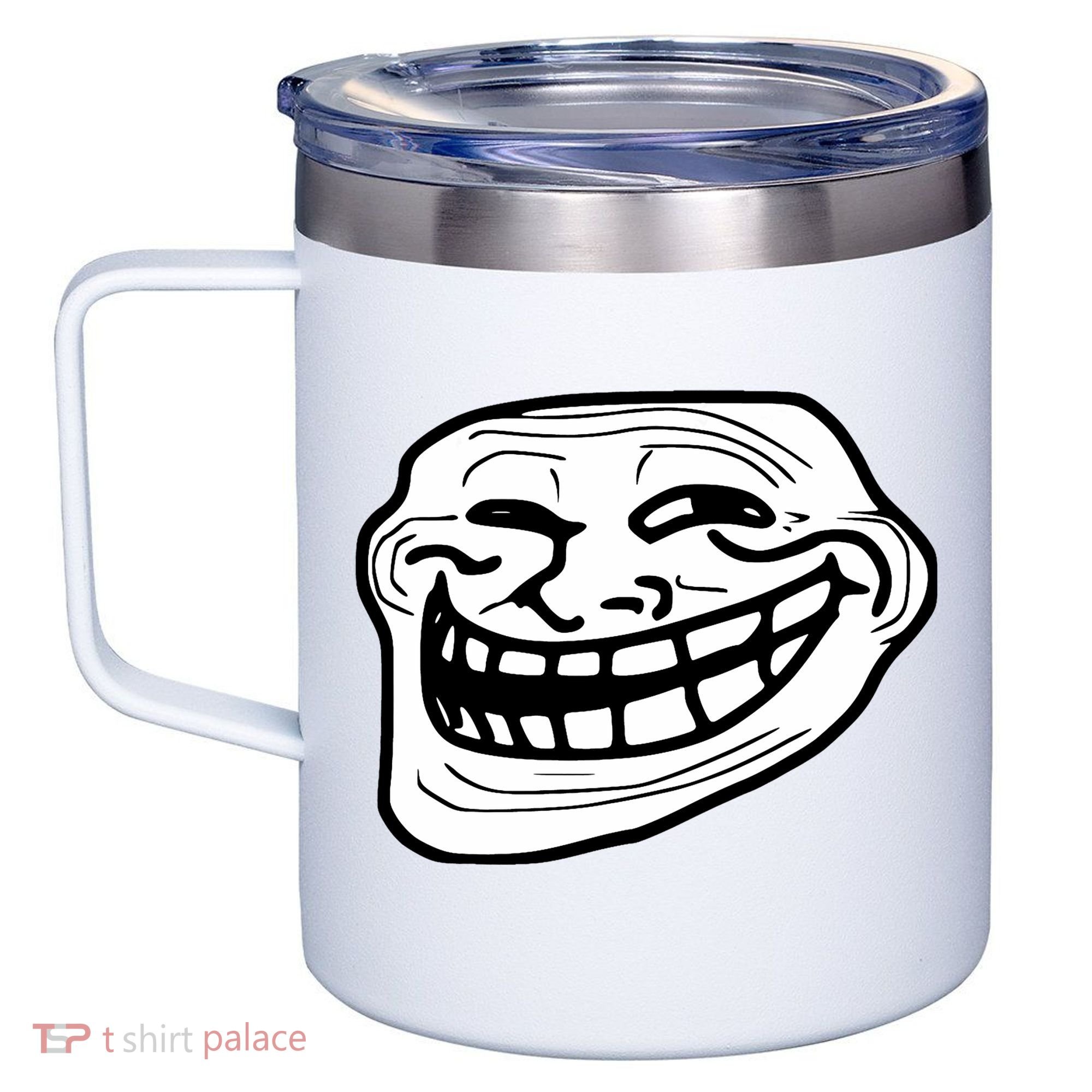 Troll Face Meme Funny Dank Meme Troll Face 12oz Stainless Steel Coffee Mug