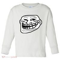 Troll Face Meme Funny Dank Meme Troll Face Toddler Long Sleeve Shirt thumb 0