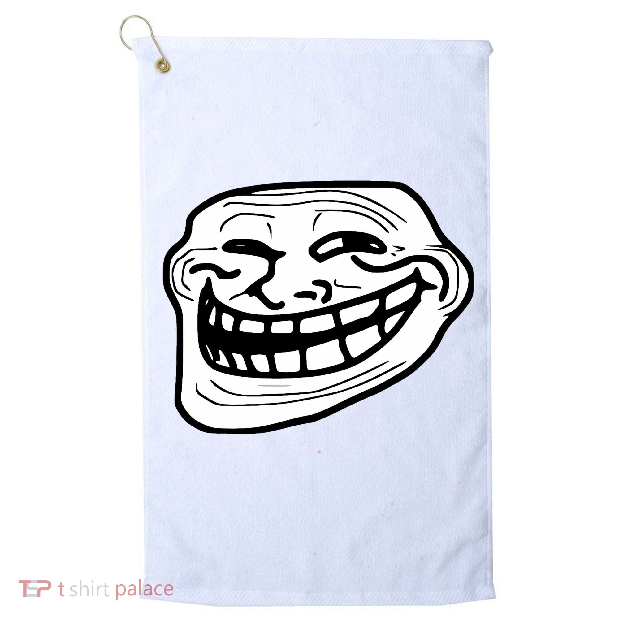 Troll Face Meme Funny Dank Meme Troll Face Golf Towel