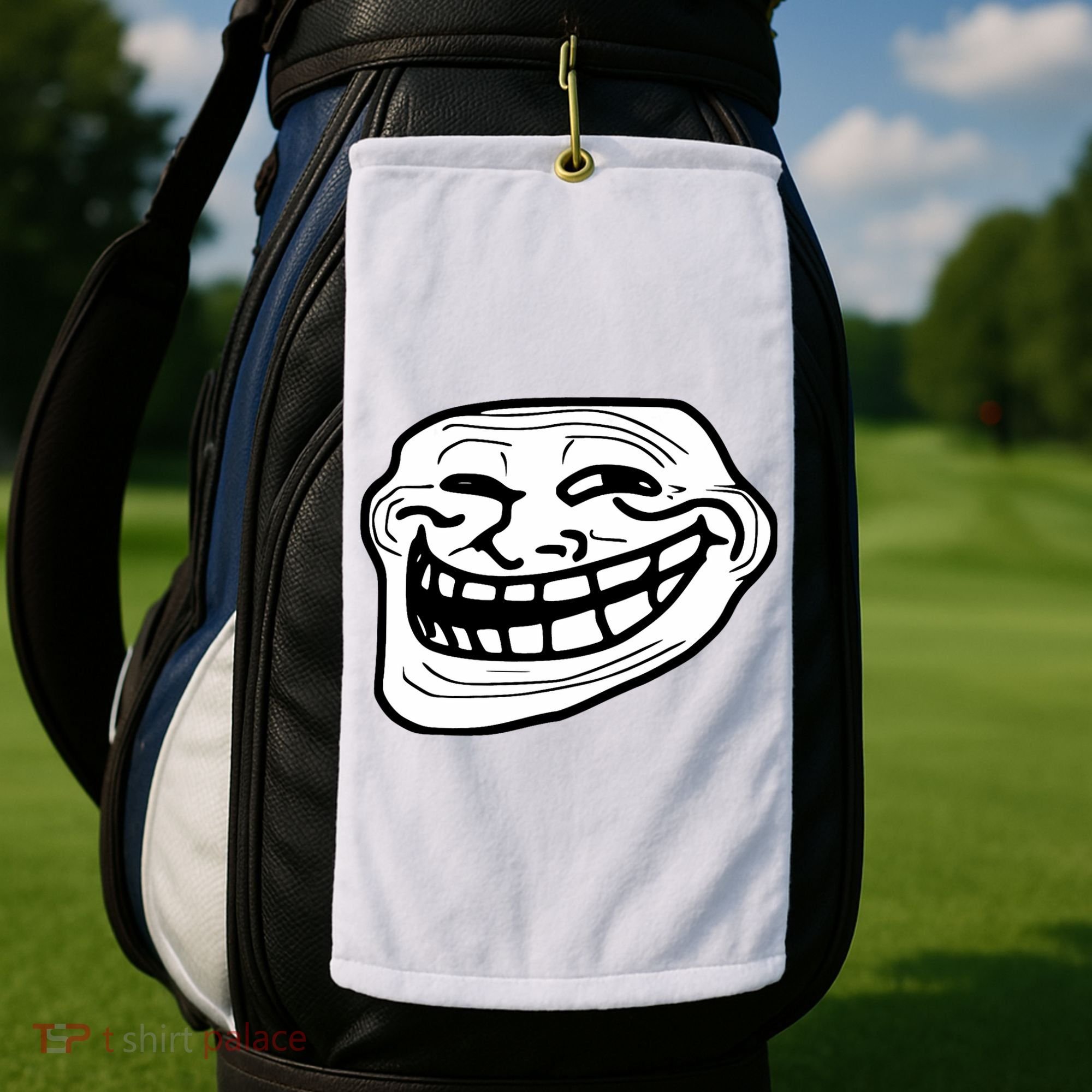 Troll Face Meme Funny Dank Meme Troll Face Golf Towel