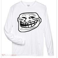 Troll Face Meme Funny Dank Meme Troll Face Zone Performance Long-Sleeve T-Shirt thumb 0
