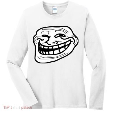 Troll Face Meme Funny Dank Meme Troll Face Women's Long Sleeve Shirt